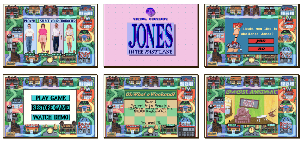 Play the 90s game JONES IN THE FAST LANE on Linux